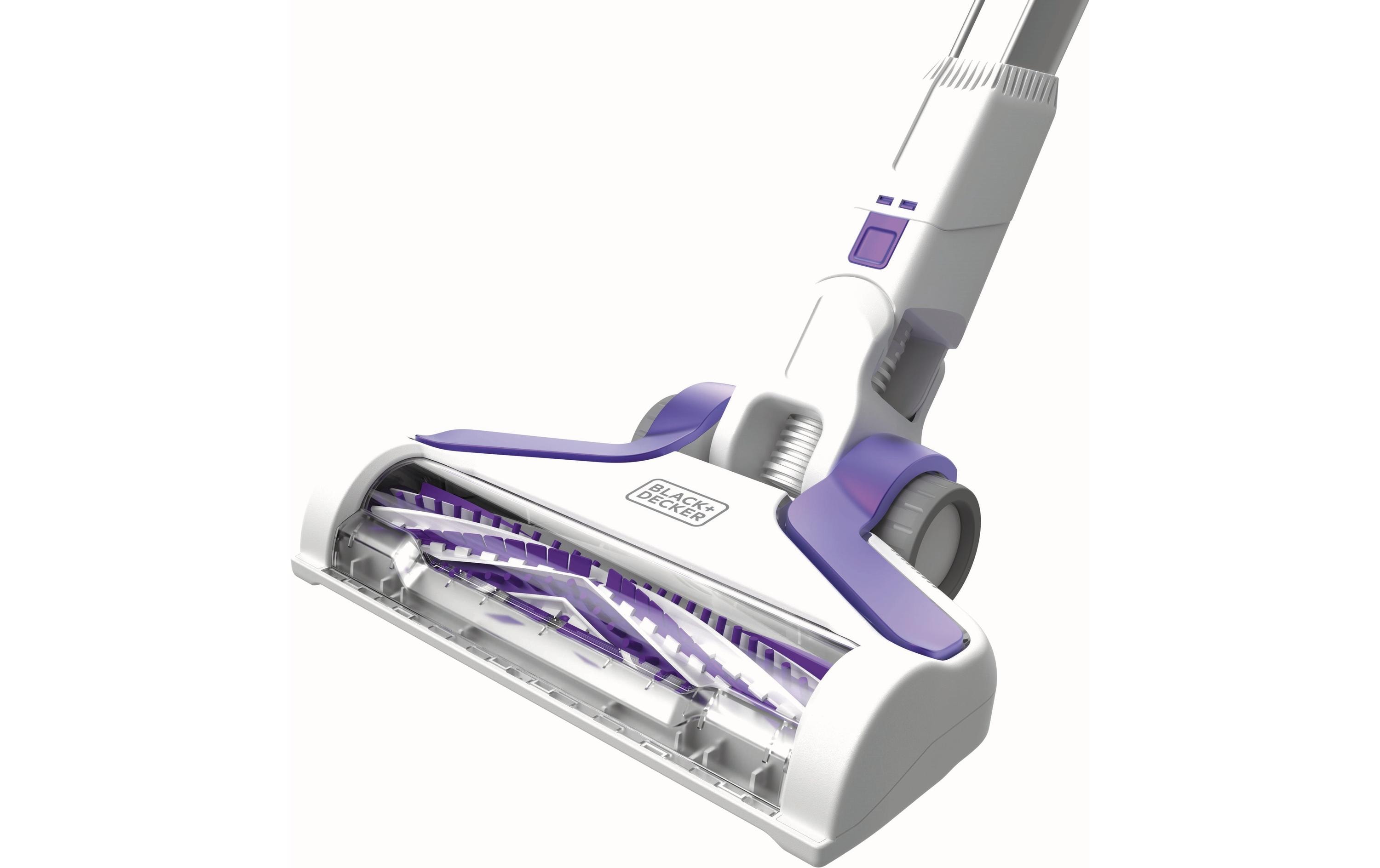 BLACK+DECKER Akku-Hand- und Stielsauger Pet 4 in 1 Lila/Weiss