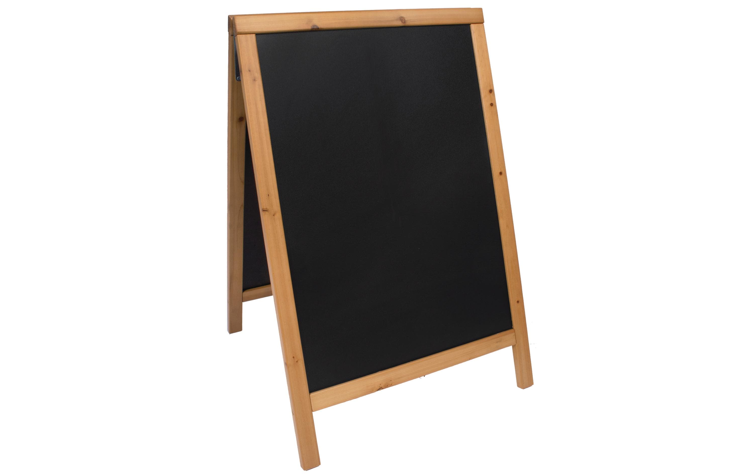 Securit Kreidetafel Teak Finish 55 x 85 cm Schwarz/Hellbraun
