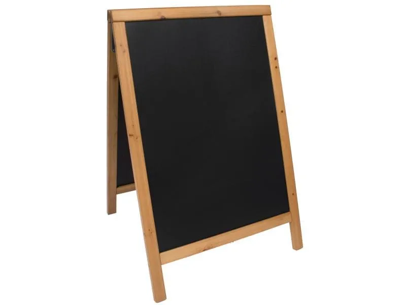 Securit Kreidetafel Teak Finish 55 x 85 cm Schwarz/Hellbraun