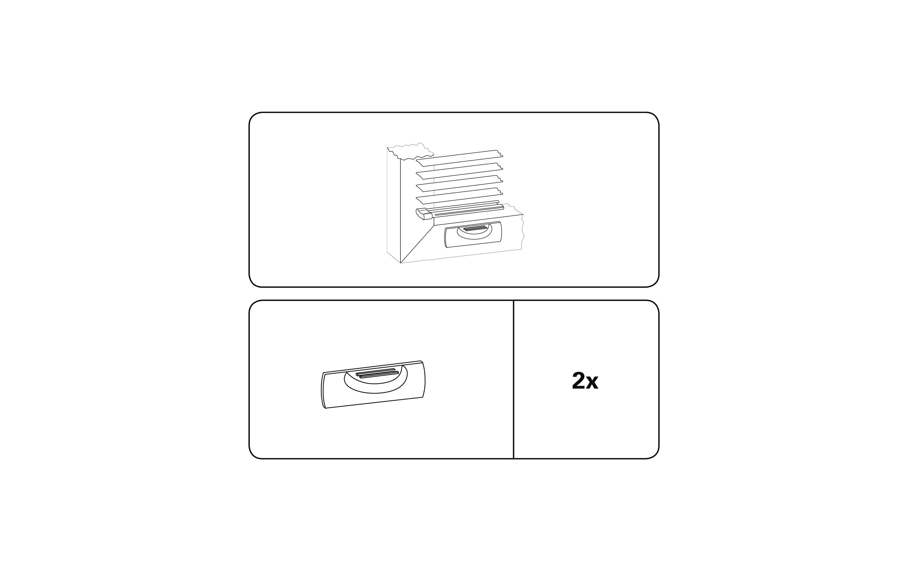 Gardinia Magnethalter Unterschiene Schwarz