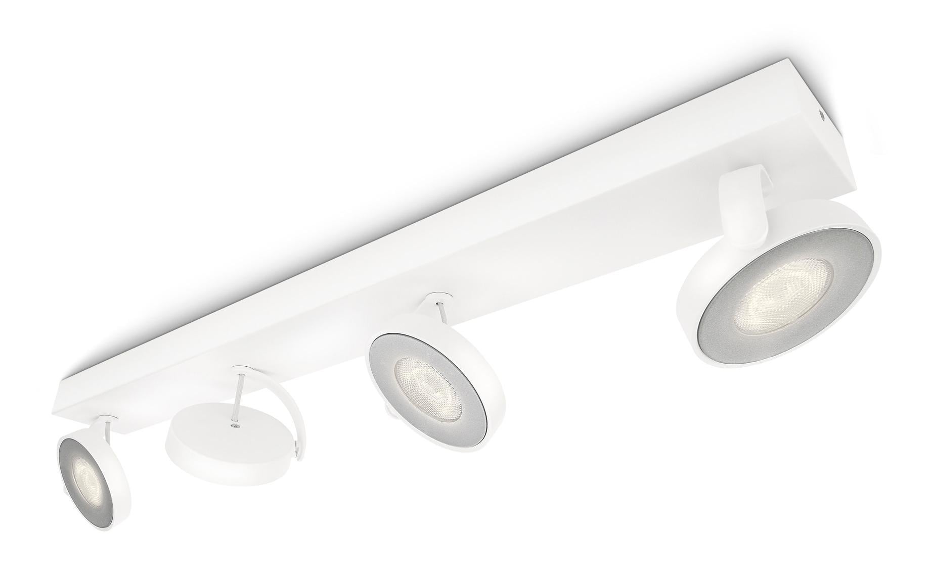 Philips Aufbauspot Clockwork, 4 x 4.5 W, 2000 lm, 2700 K, Weiss Philips Aufbauspot Clockwork, 4 x 4.5 W, 2000 lm, 2700 K, Weiss