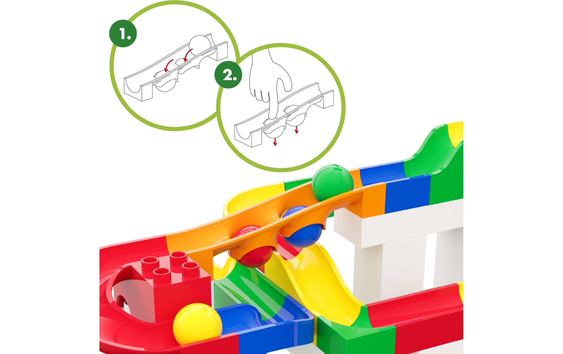 Hubelino Kugelbahn Kugelfalle Erweiterung 15 Teile