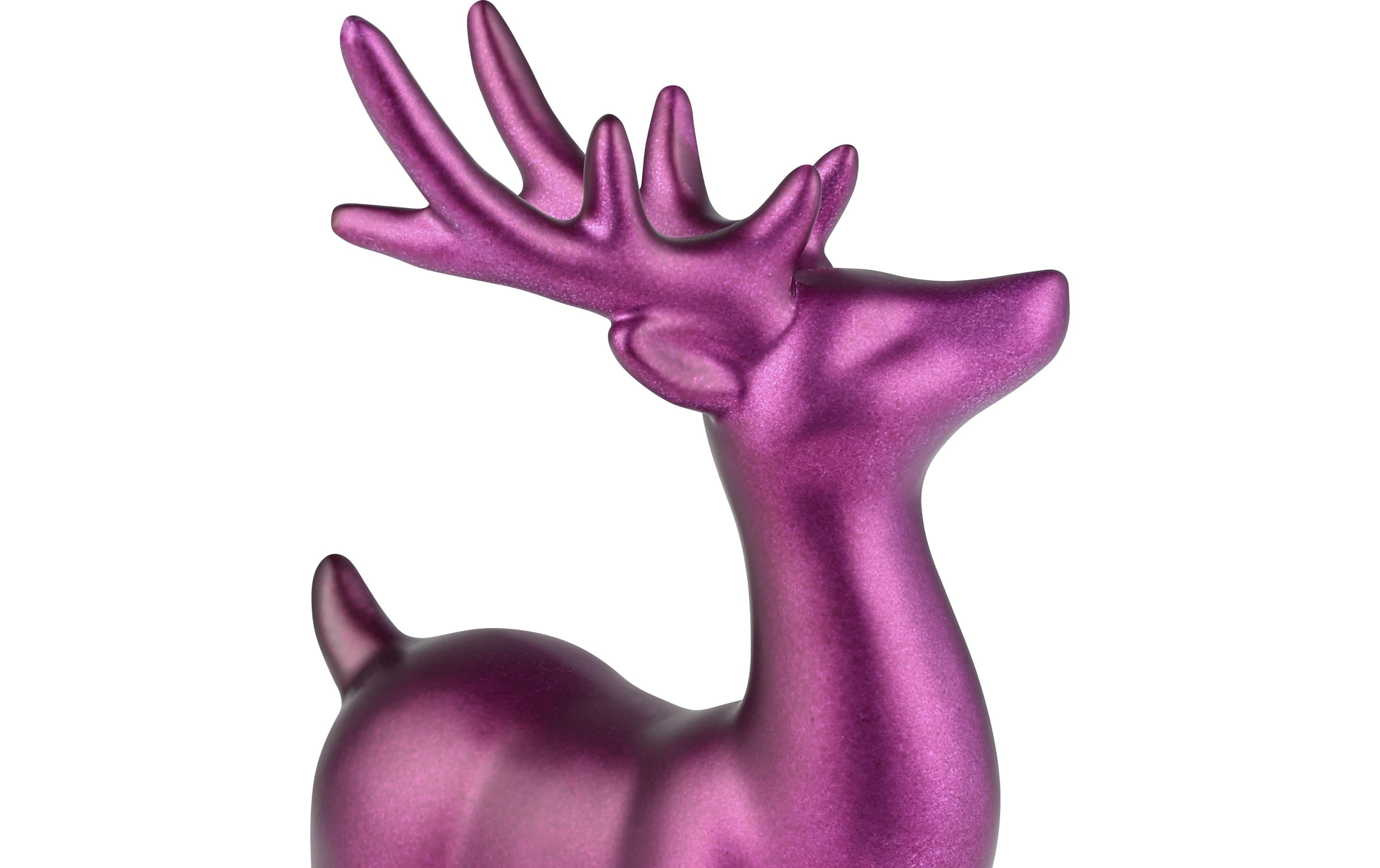 EGLO Weihnachtsfigur Hirsch Catacol Weihnachtsdeko, Dunkelpink