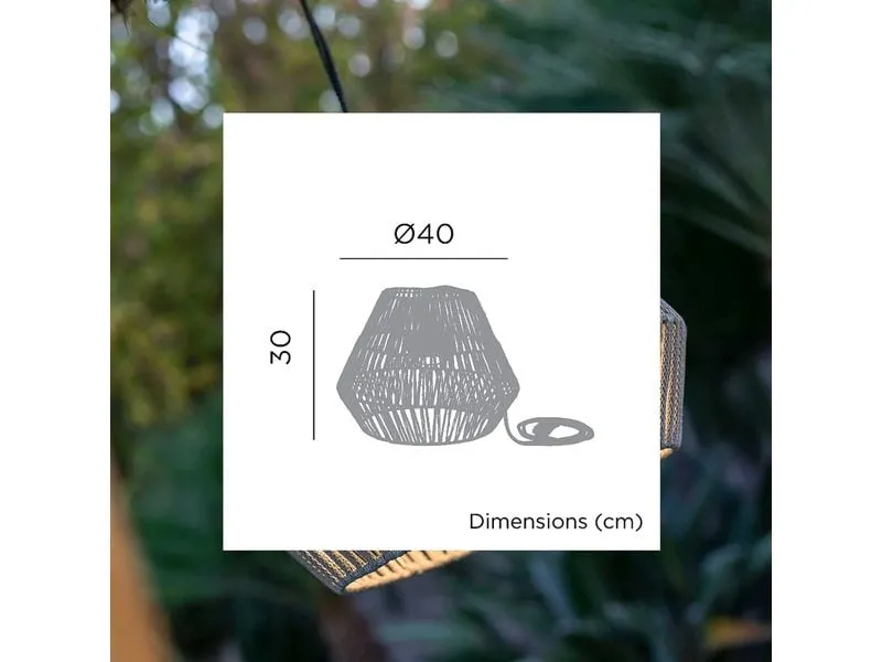 new Garden Conta Hang Pendelleuchte 30, grau