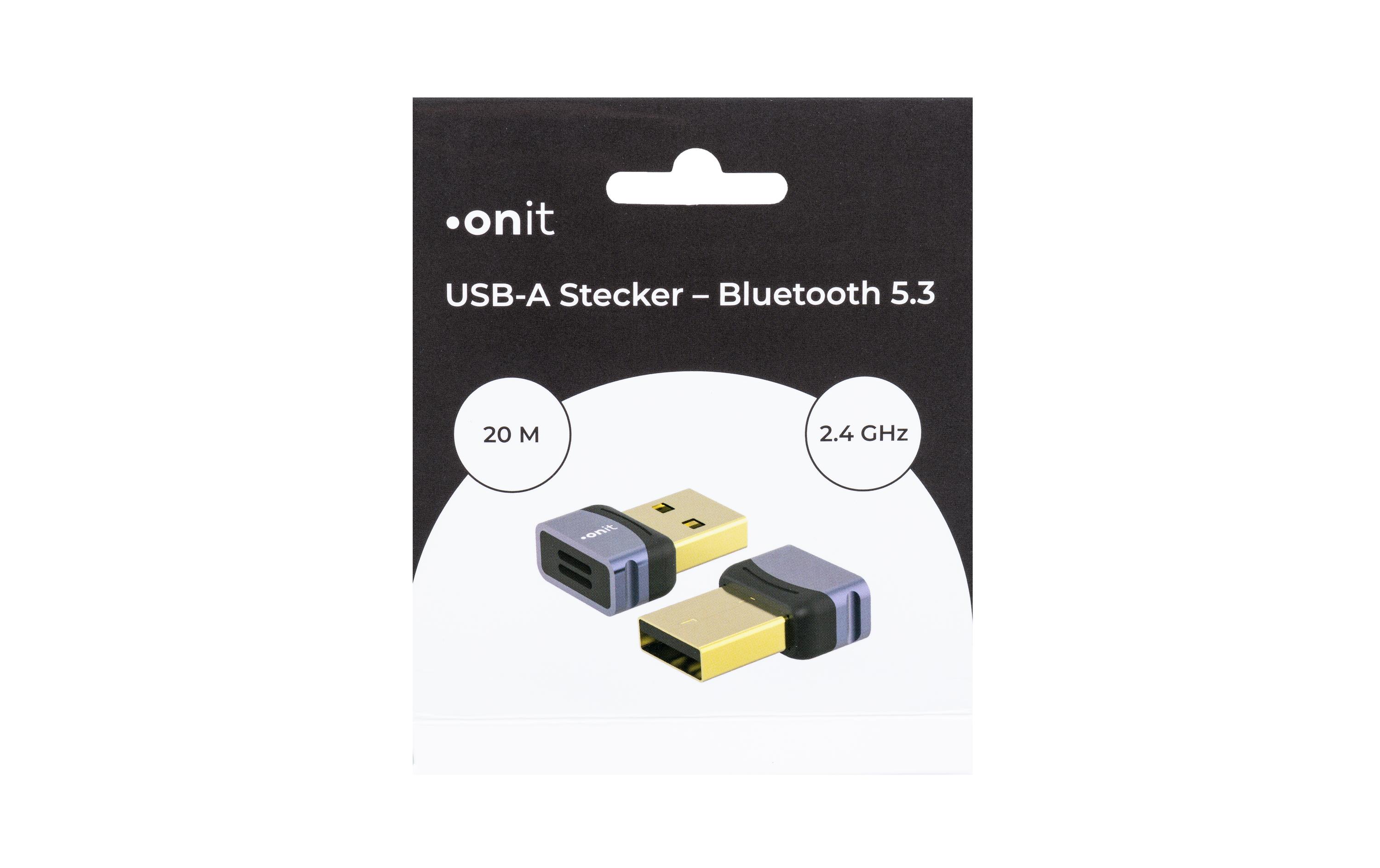 onit USB-Bluetooth-Adapter USB-A – Bluetooth 5.3, 1 Stück onit USB-Bluetooth-Adapter USB-A – Bluetooth 5.3, 1 Stück