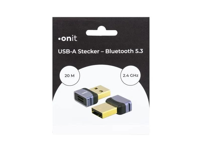 onit USB-Bluetooth-Adapter USB-A – Bluetooth 5.3, 1 Stück onit USB-Bluetooth-Adapter USB-A – Bluetooth 5.3, 1 Stück