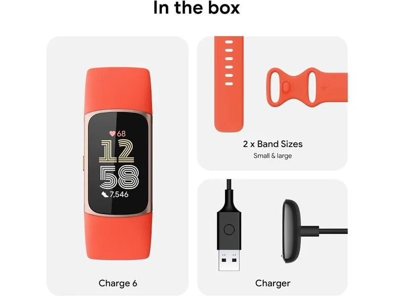 Google Fitbit Charge 6 Coral Google Fitbit Charge 6 Coral