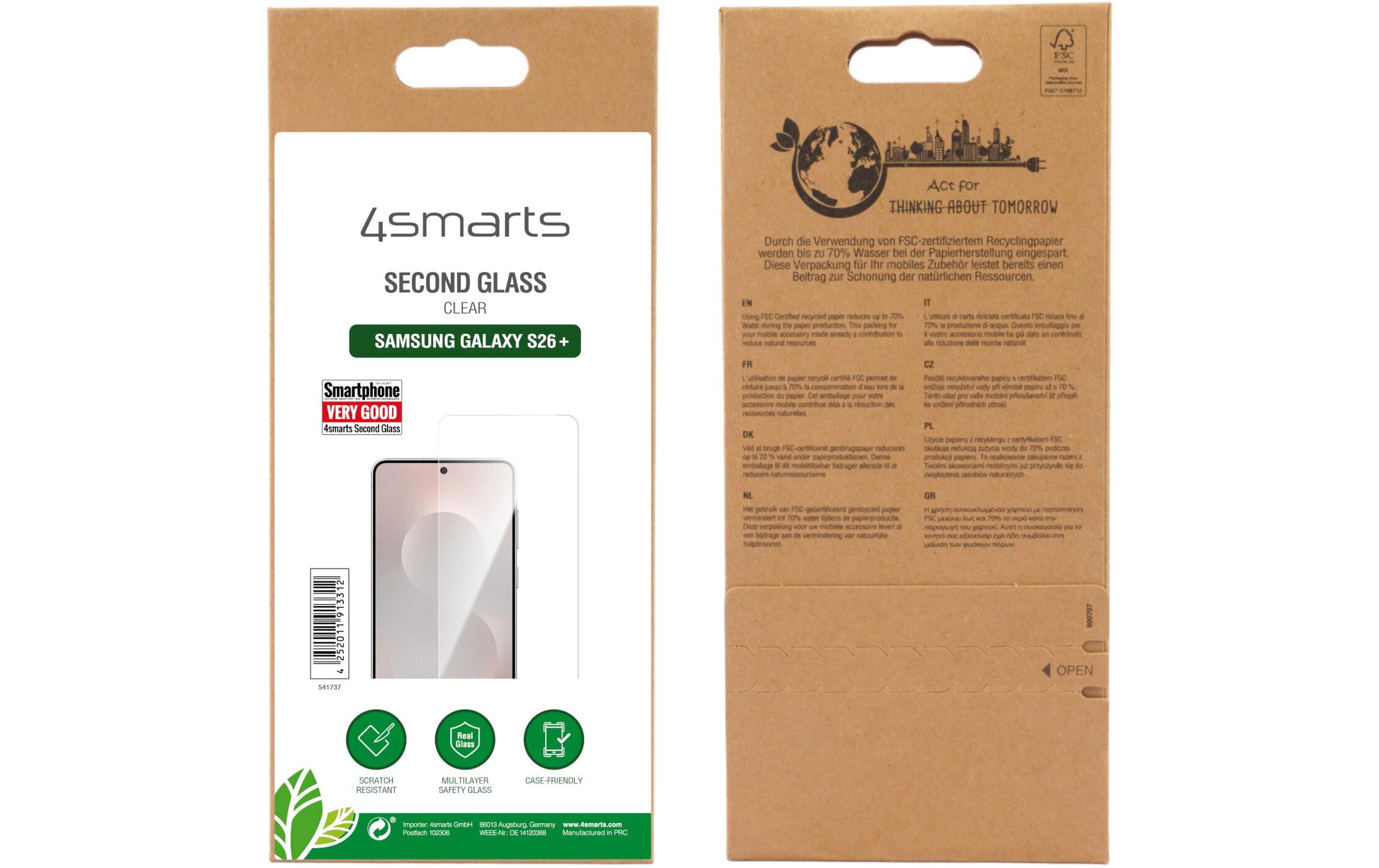 4smarts Displayschutz Second Glass für Samsung Galaxy S26+ 4smarts Displayschutz Second Glass für Samsung Galaxy S26+