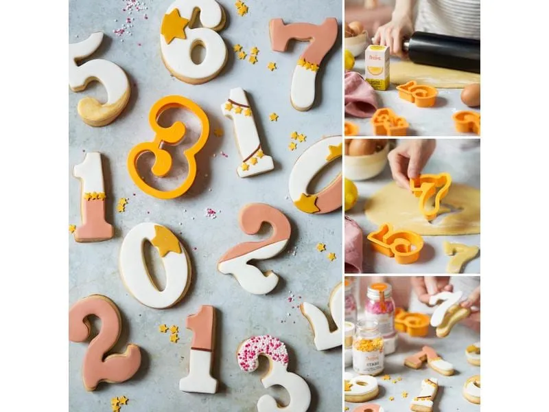 Decora Guetzli-Ausstecher-Set 9 Stück, Zahlen, gross Decora Guetzli-Ausstecher-Set 9 Stück, Zahlen, gross
