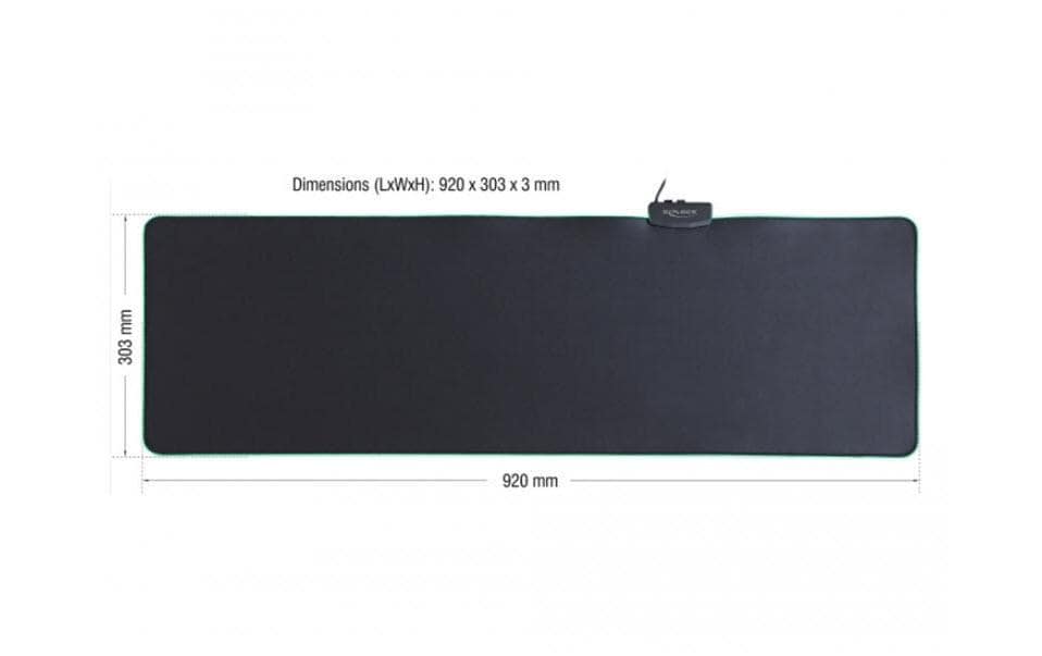 Delock Gaming-Mausmatte 92x30 cm mit RGB-Beleuchtung Delock Gaming-Mausmatte 92x30 cm mit RGB-Beleuchtung