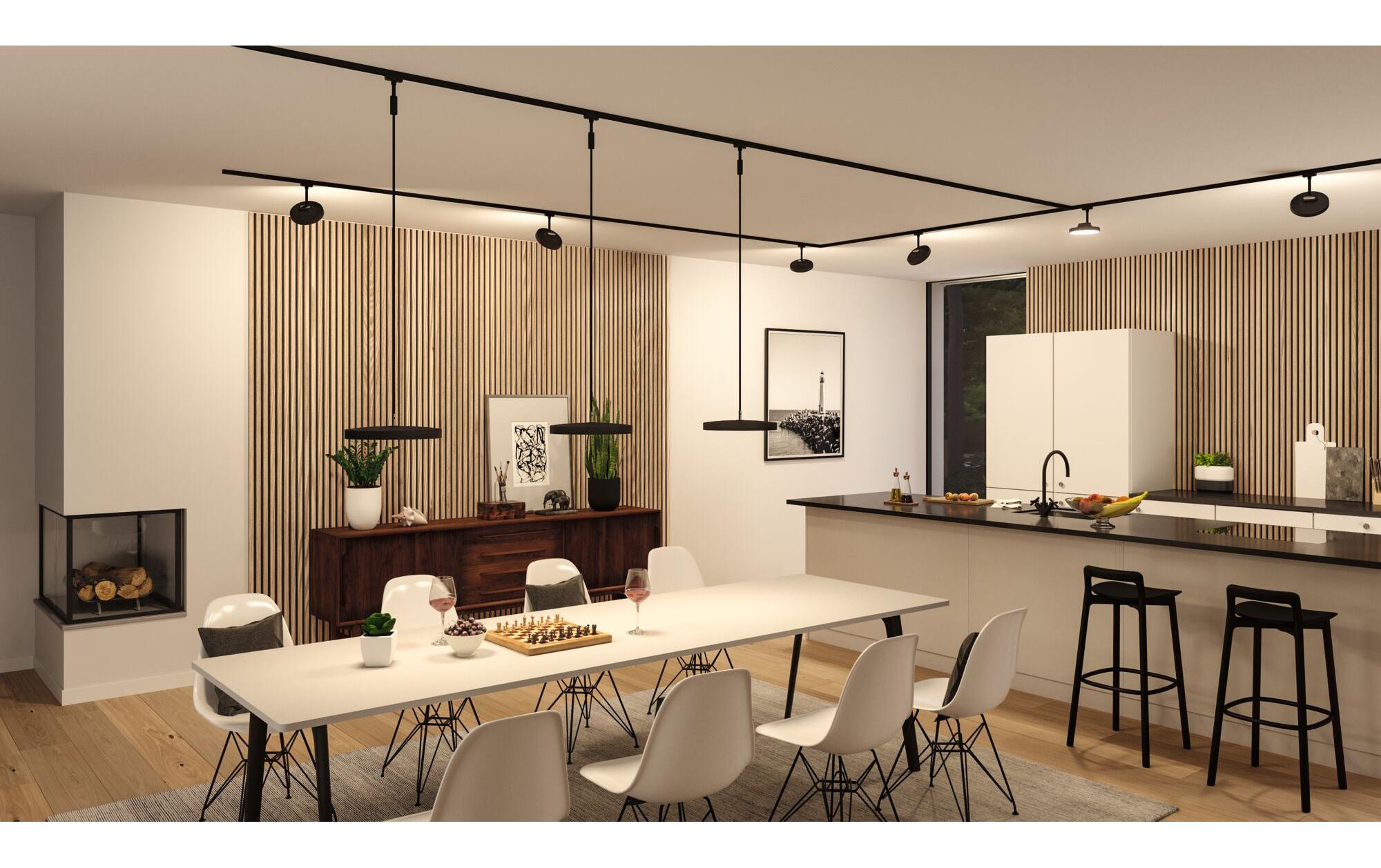 Paulmann URail LED Schienenspot Hildor 3000K, 15W, Schwarz