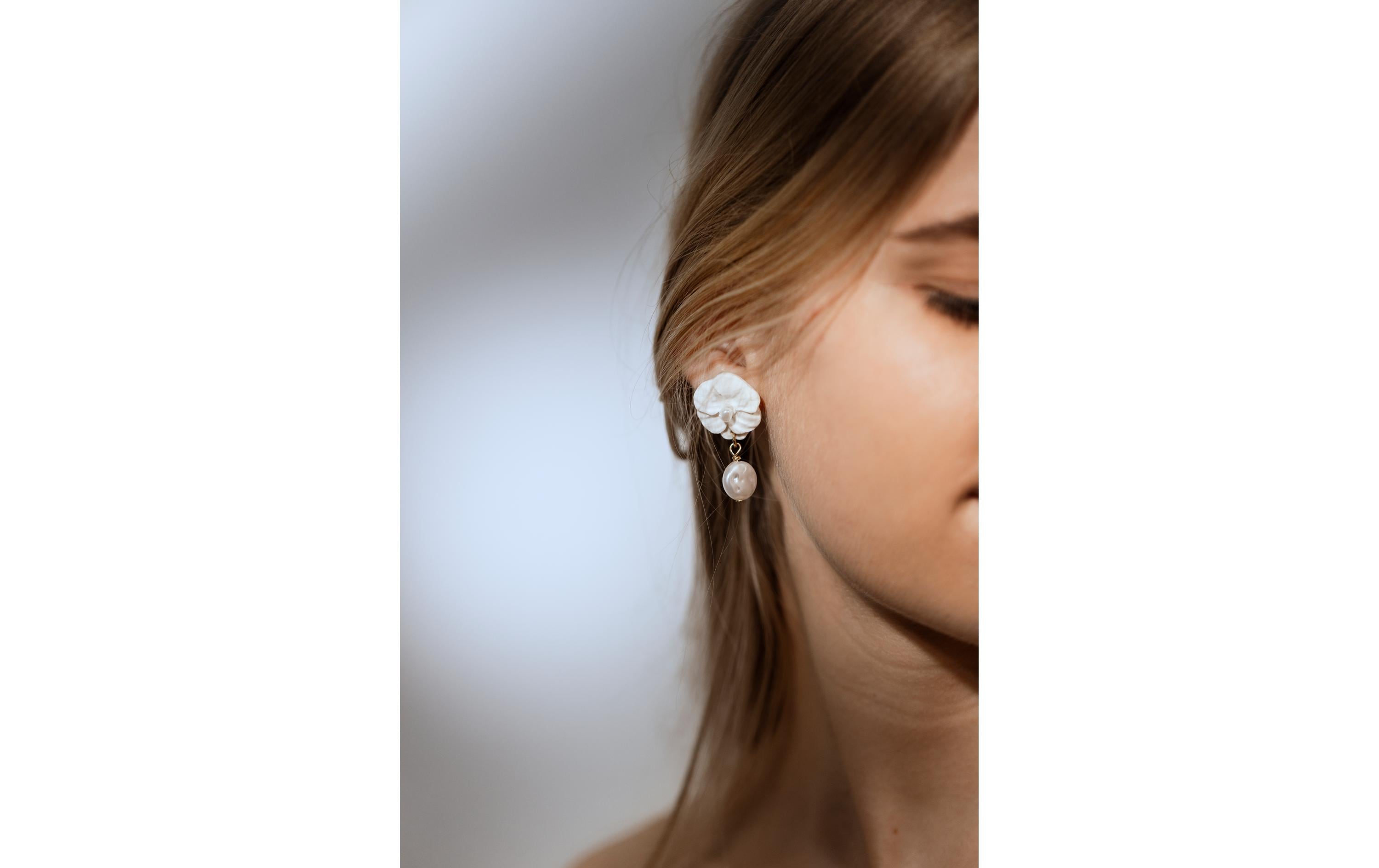 Creativ Company Schmuck Bastelset Blumendesign, Beige, Hellbeige