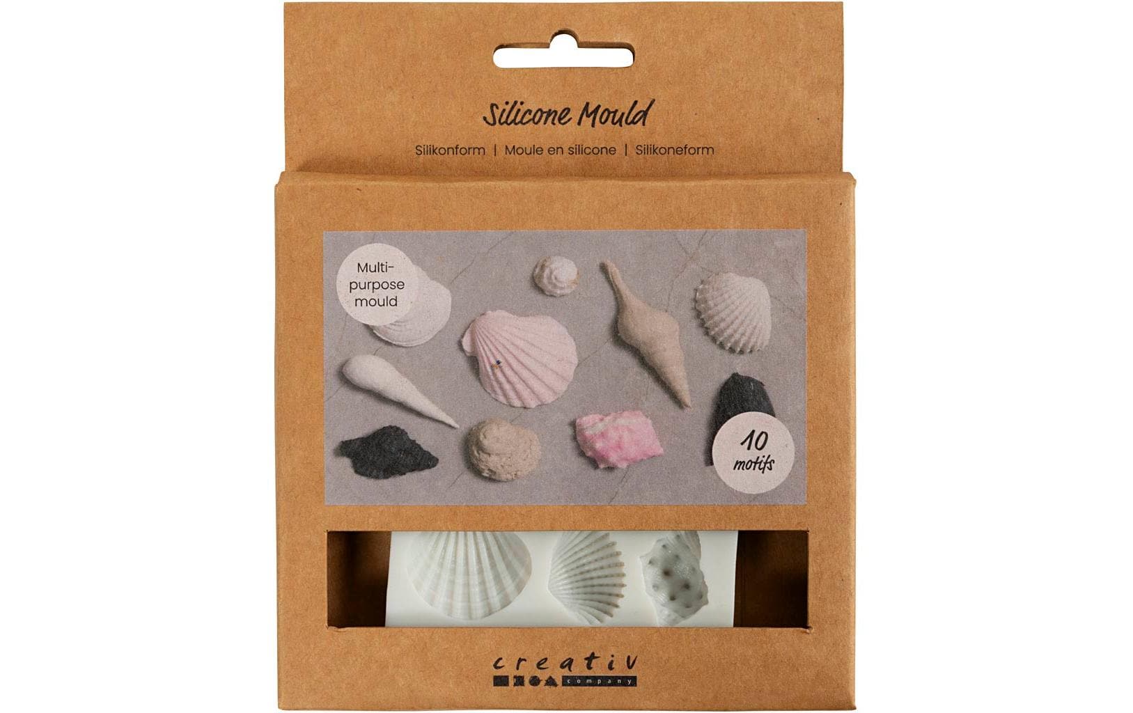 Creativ Company Versiegelung Giessformen Silikon Muscheln, 10 Motive