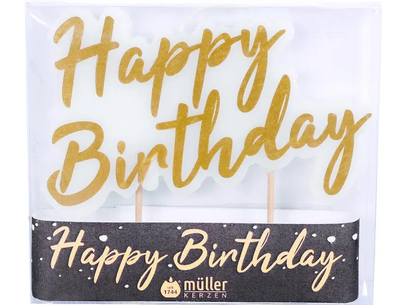müller Kerzen Kerze Happy Birthday 1 Stück