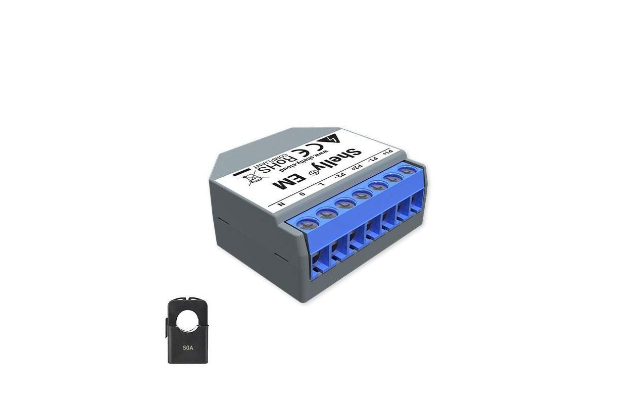 Shelly EM WiFi-Energy Meter inkl. 50 A Stromwandlerklemme