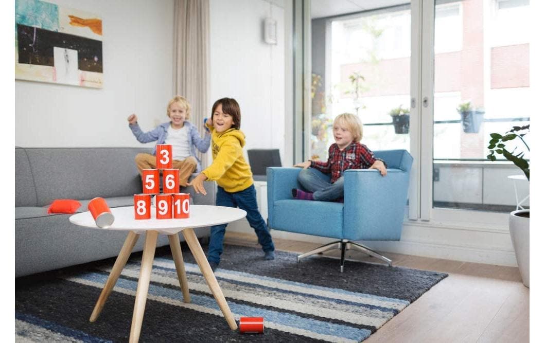 BS Toys Wurfspiel Büchsenwerfen rot mit Zahlen