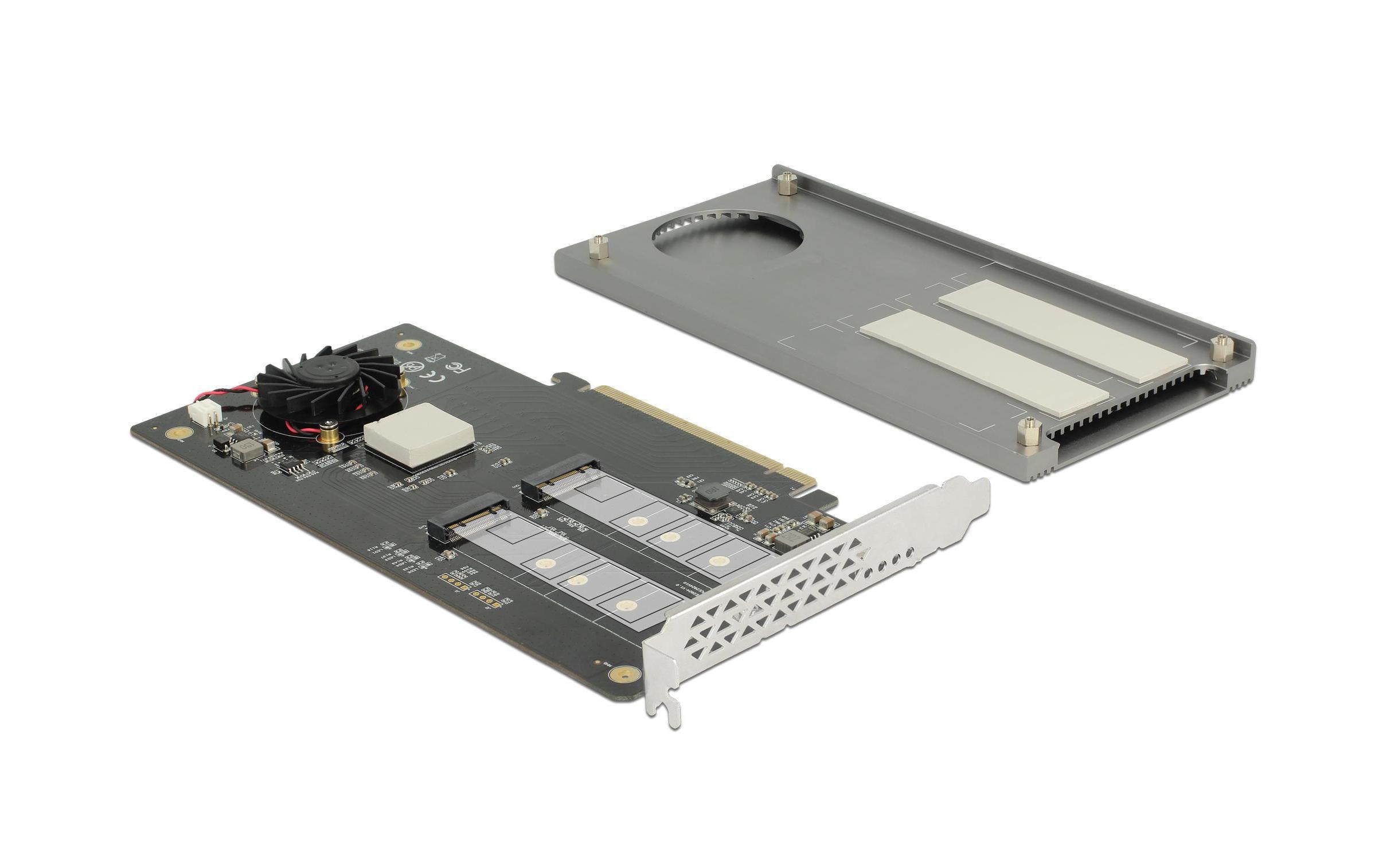 Delock Host Bus Adapter 2x NVME M.2 SSDs, PCI-Ex16, bootfähig