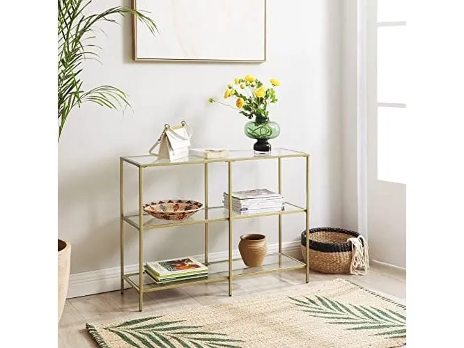 VASAGLE Konsolentisch 100 x 30 x 73 cm, Gold VASAGLE Konsolentisch 100 x 30 x 73 cm, Gold