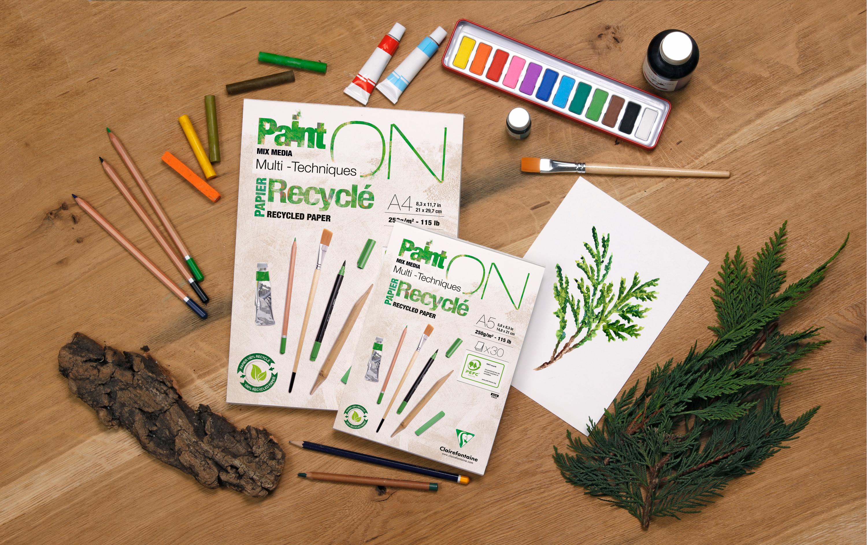 Clairefontaine PaintON Block Recycling 14.8 x 21 cm Clairefontaine PaintON Block Recycling 14.8 x 21 cm