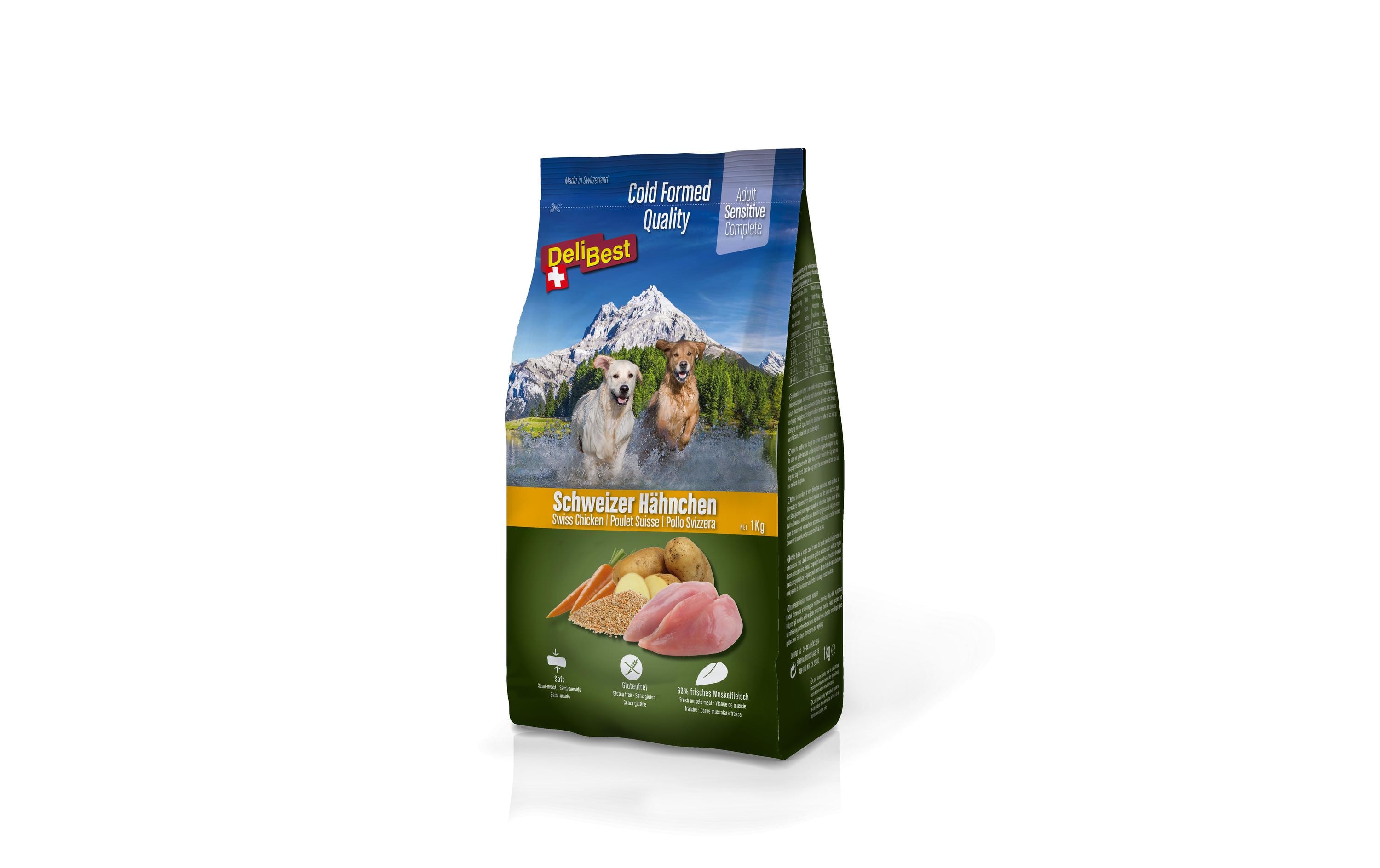 DeliBest Halbfeuchtfutter Premium Complete Sensitive Dog, Huhn, 1 kg DeliBest Halbfeuchtfutter Premium Complete Sensitive Dog, Huhn, 1 kg