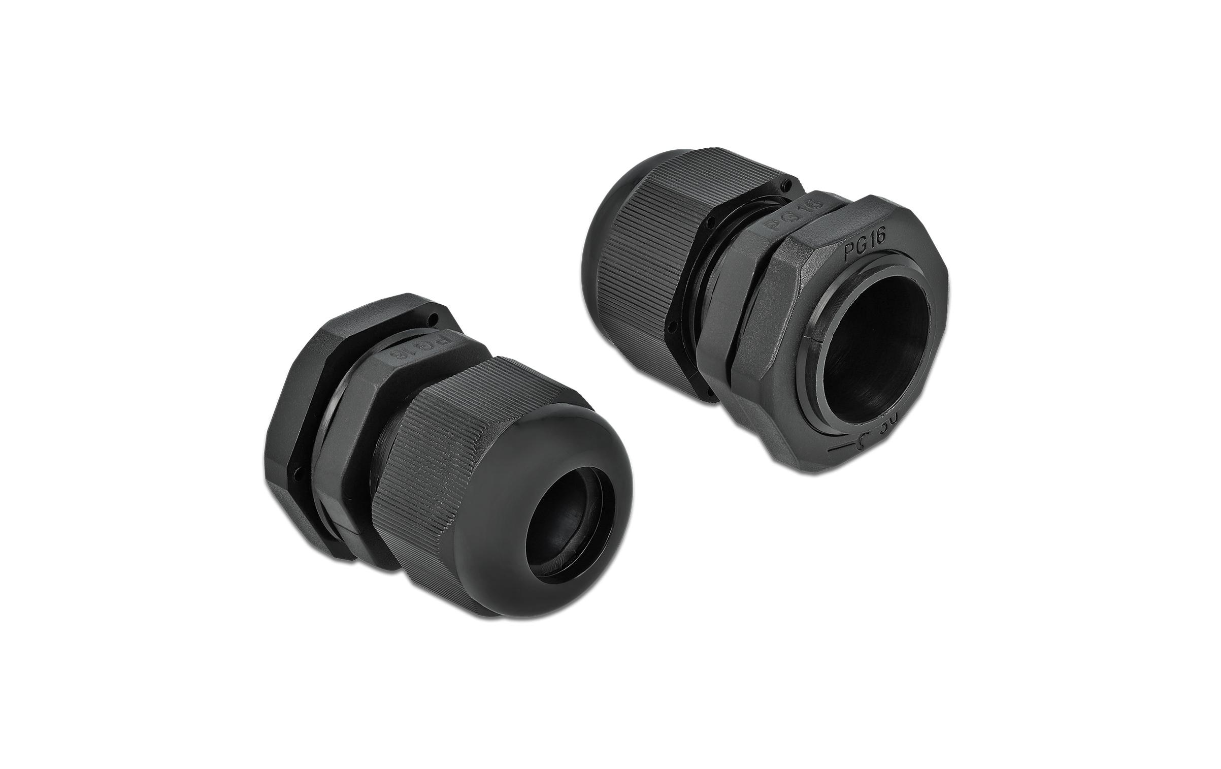 Delock Kabelverschraubung PG16, 27 mm 10 Stück, Schwarz Delock Kabelverschraubung PG16, 27 mm 10 Stück, Schwarz
