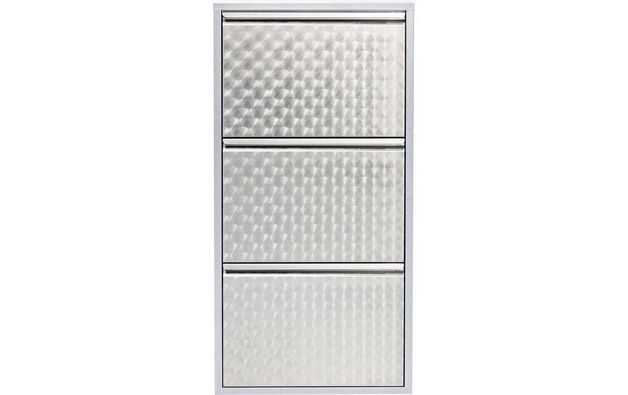 Kare Schuhschrank Caruso 100 x 50 cm, Silber