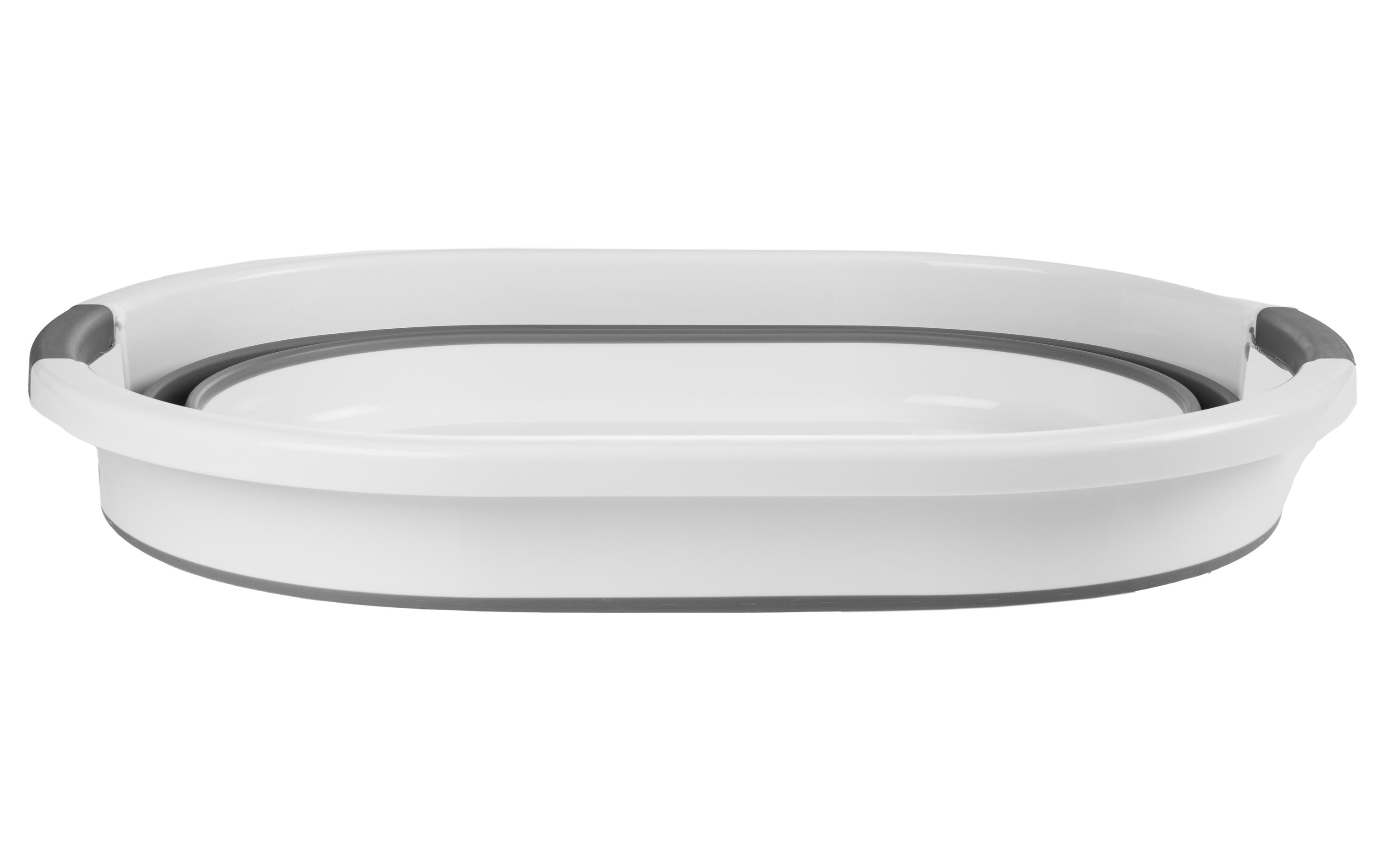 FTM Wäschekorb 36 l, Grau/Weiss