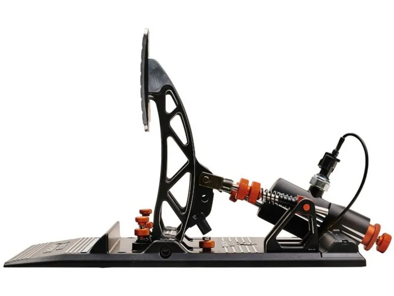 Asetek Racing Invicta Accelerator and Brake Pedal Aluminium Schwarz Orange