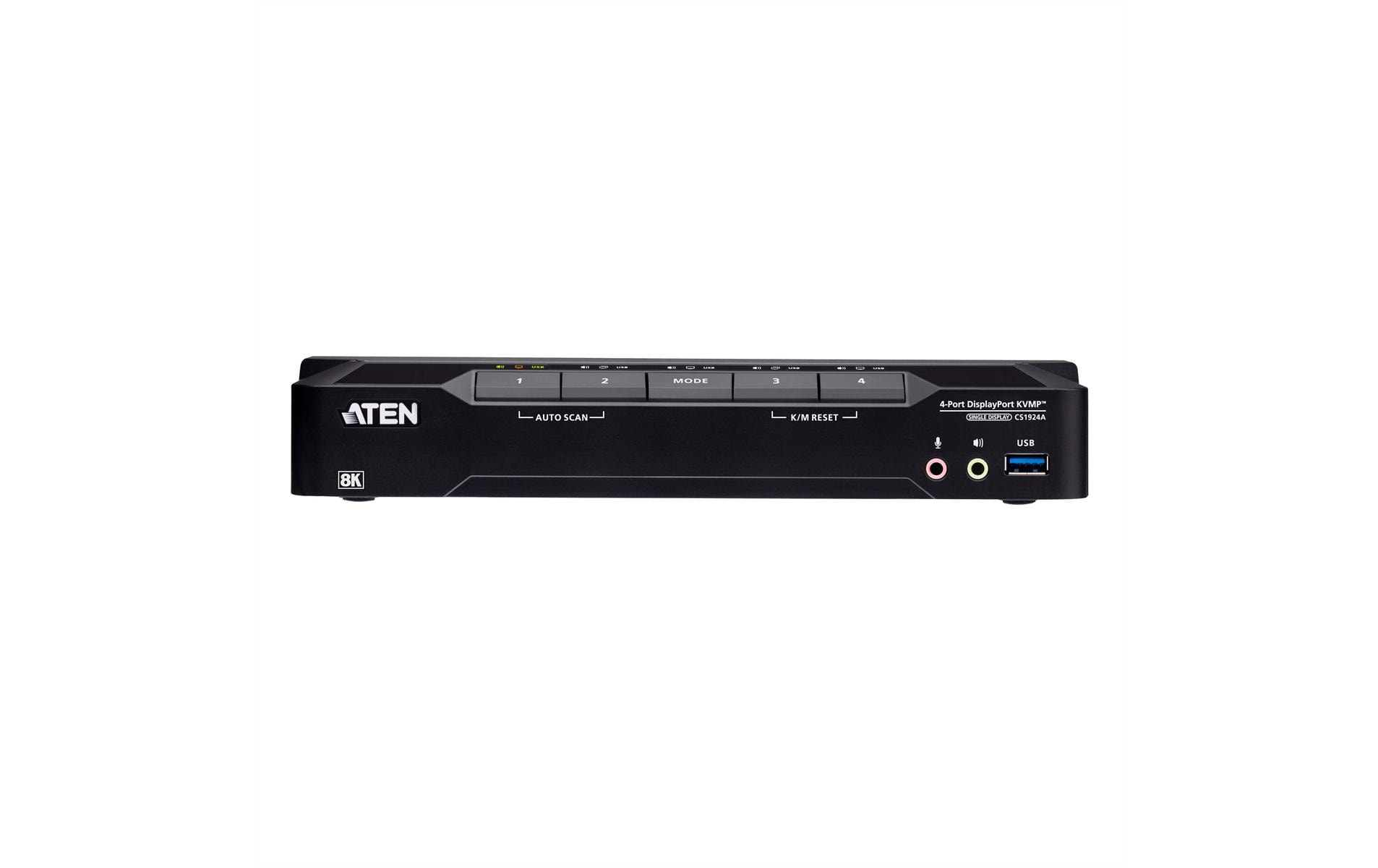 Aten KVM Switch CS1924A 4-Port USB 3.0 8K DisplayPort (4 Geräte)