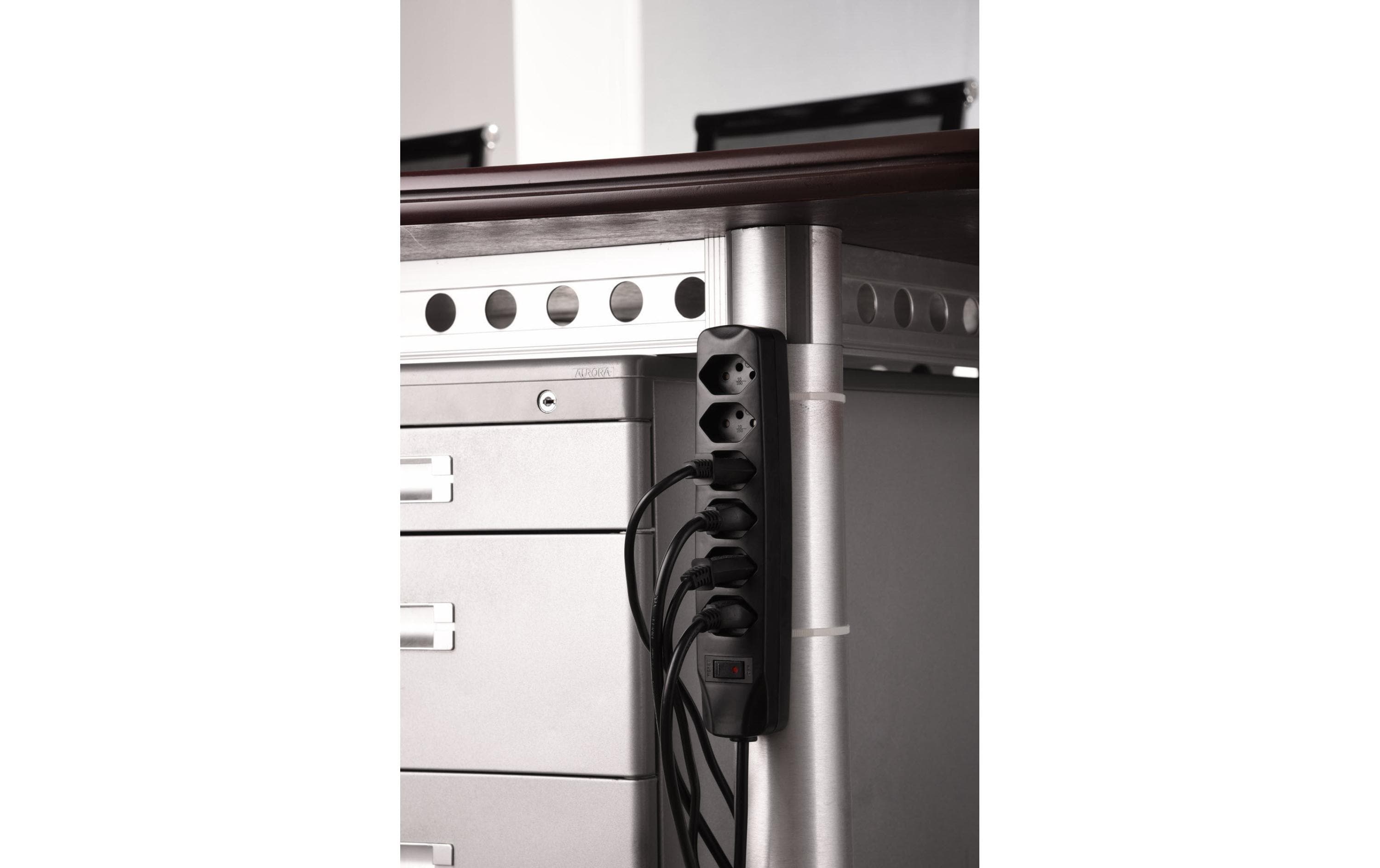 FURBER.power Steckdosenleiste 7x T13 mit Schalter, 25 Stück