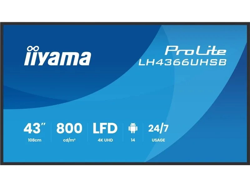 iiyama Public Display ProLite LH4366UHSB-B1AG 43
