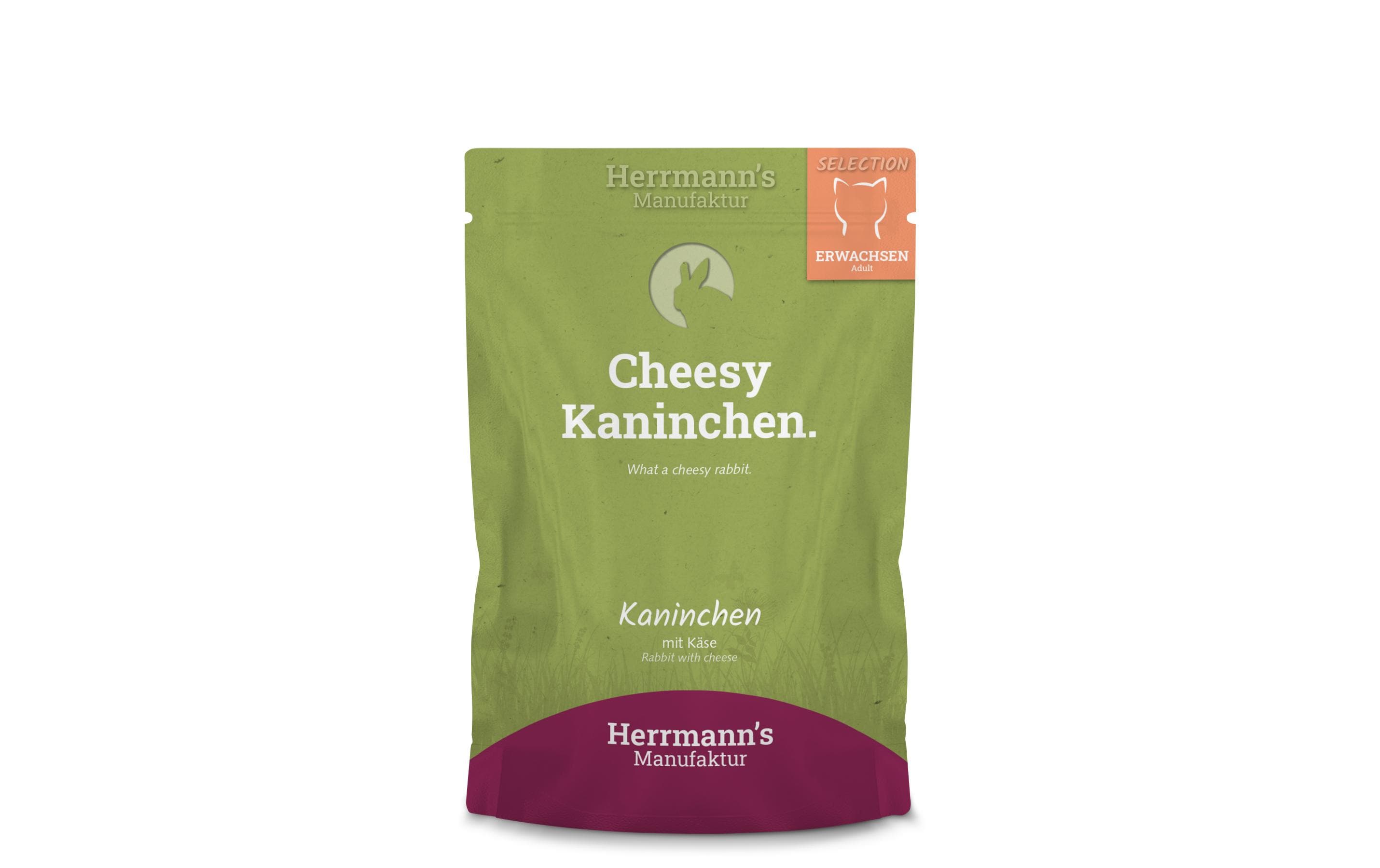 Herrmann's Nassfutter Kaninchen und Käse, 20 x 100g