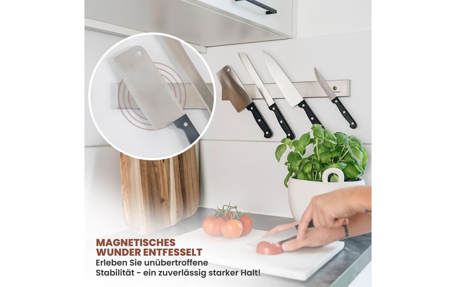 Exitoso Magnetschiene für Messer Silber