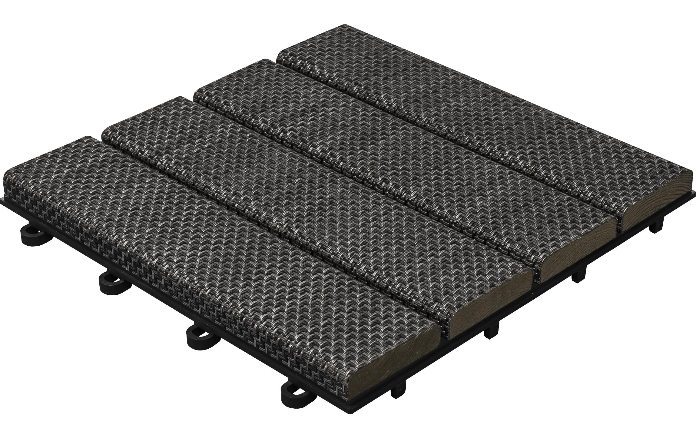 Florco Balkon-& Terrassenplatten Tex, Anthrazit, 6 Stk.