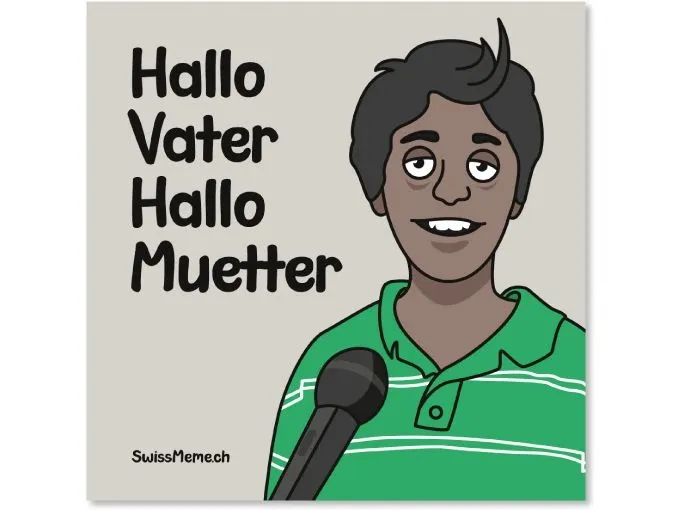 Swissmeme Mini Büchlein Hallo Vater, Hallo Mütter