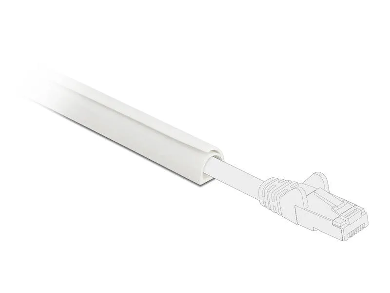 Delock Kabelkanal selbst-schliessend, -klebend 1 m x 10 mm Weiss