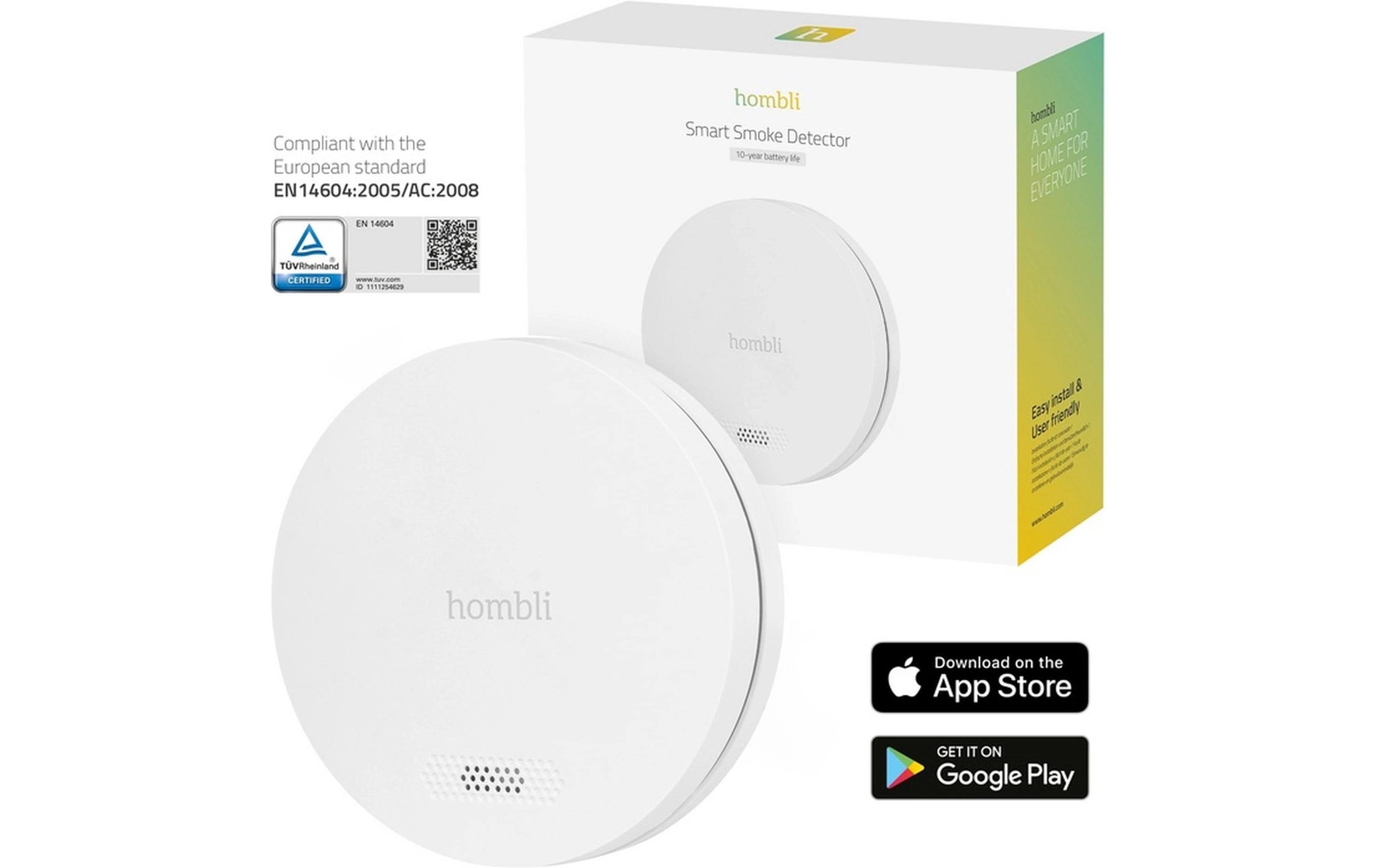 hombli Smart Smoke Detector 2+1 - weiss