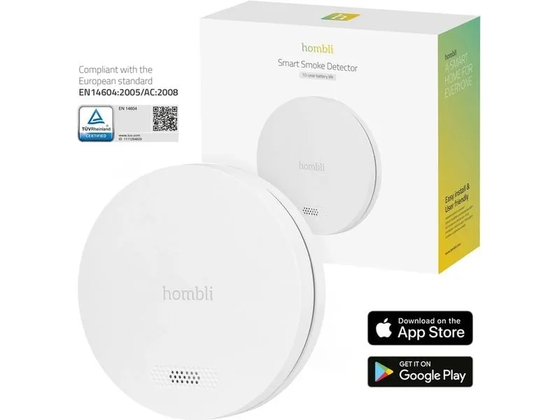 hombli Smart Smoke Detector 2+1 - weiss
