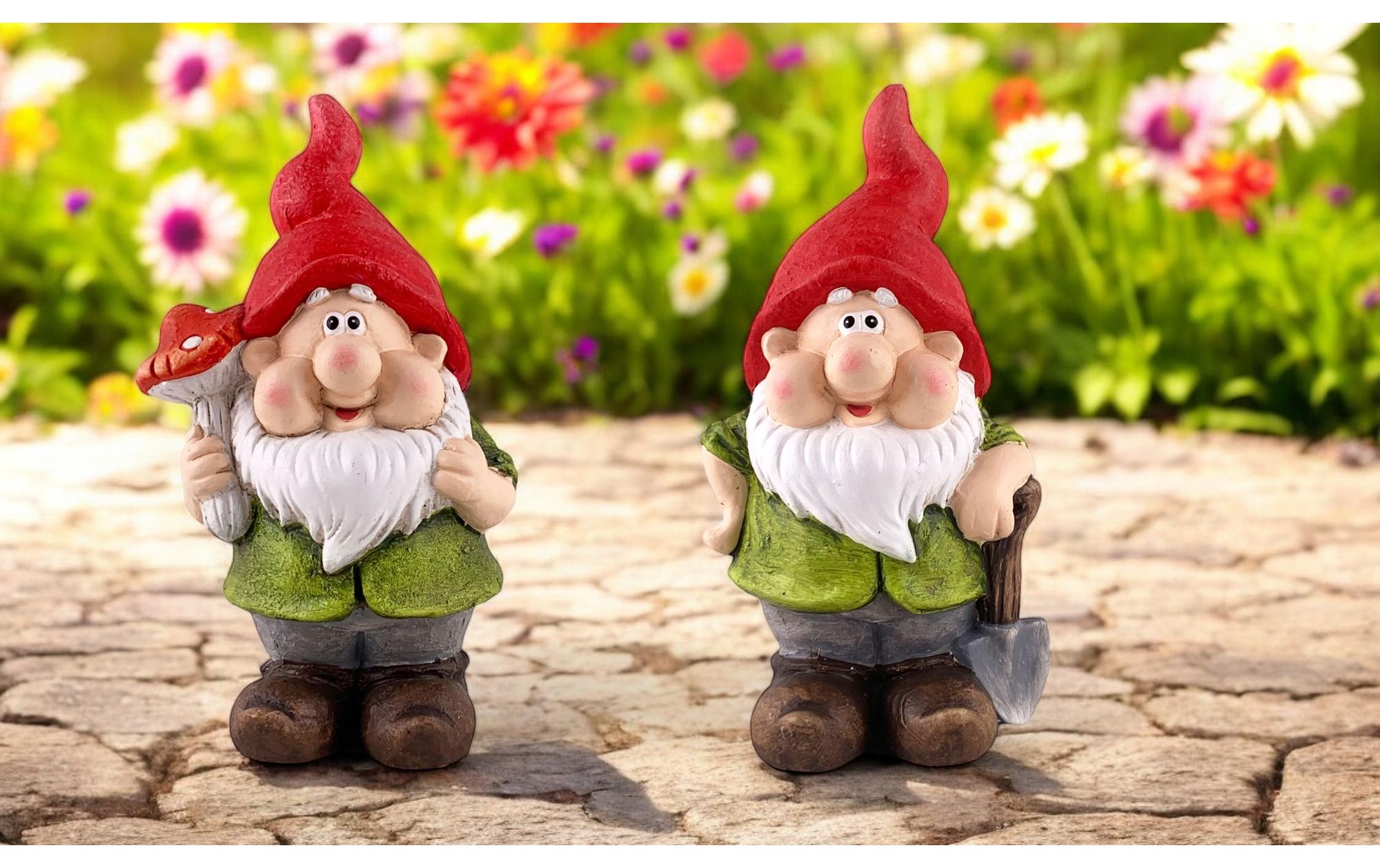 Dameco Dekofigur Gartenzwerg 2er Set, 21 cm