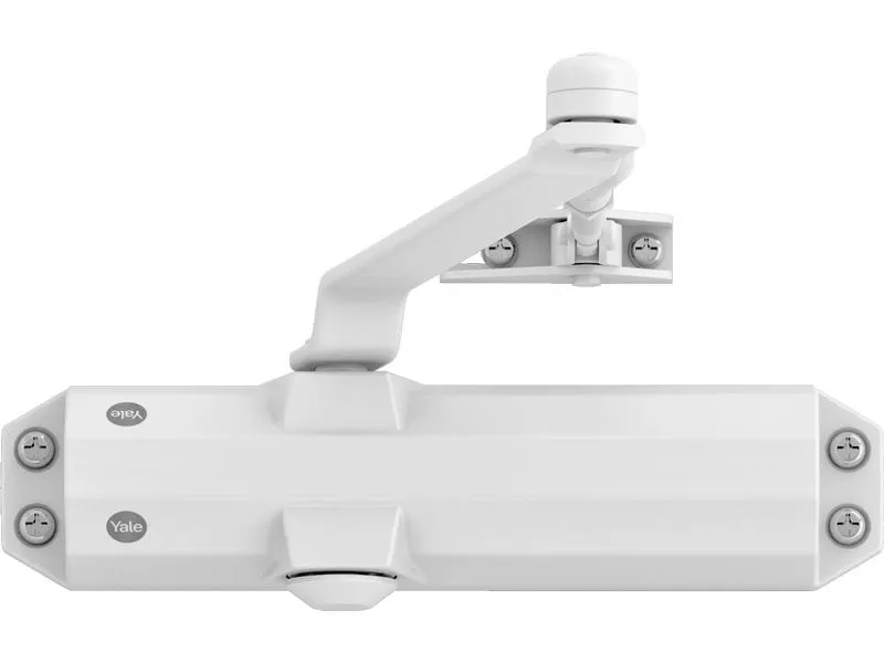 Yale Türschliesser mit Standardarm, Serie 4500 Weiss