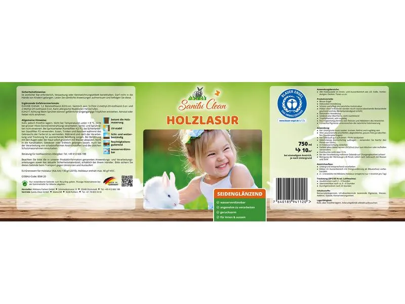 Sanilu Holzlasur mit Pinsel, 0.75 l Sanilu Holzlasur mit Pinsel, 0.75 l