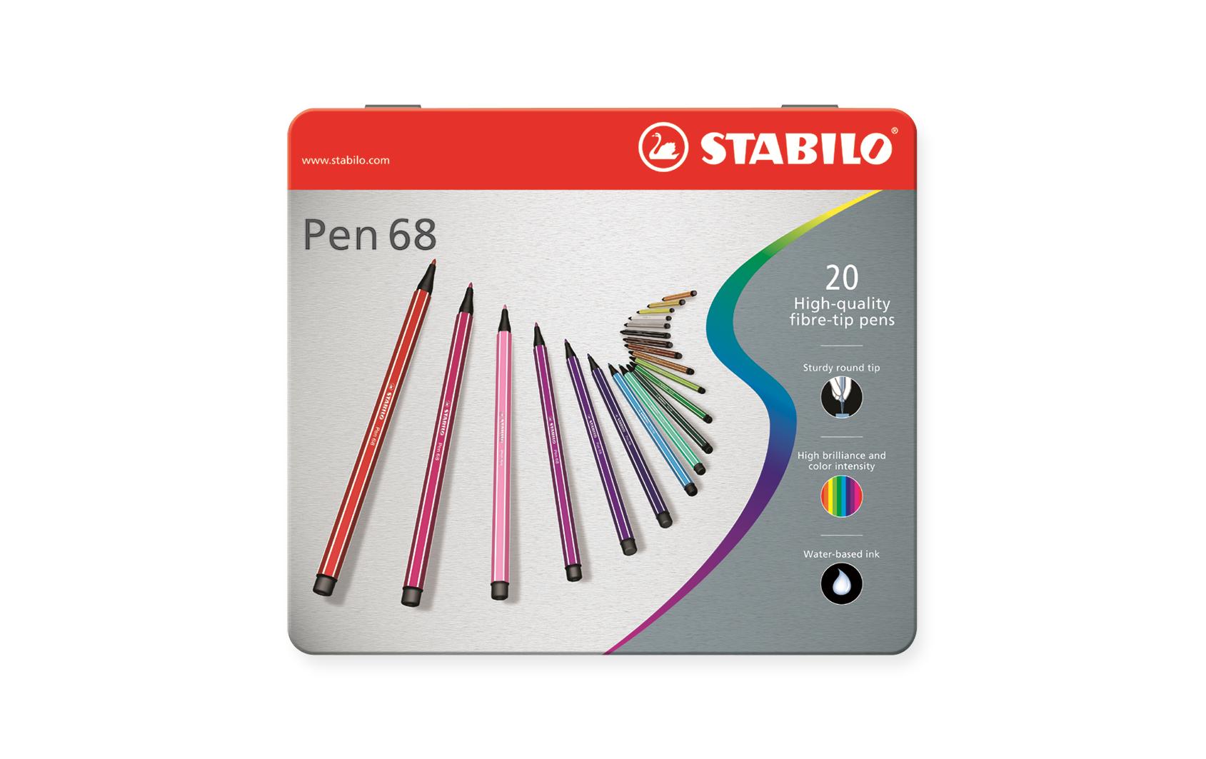 STABILO Fasermaler Pen 68 20er Metallschachtel