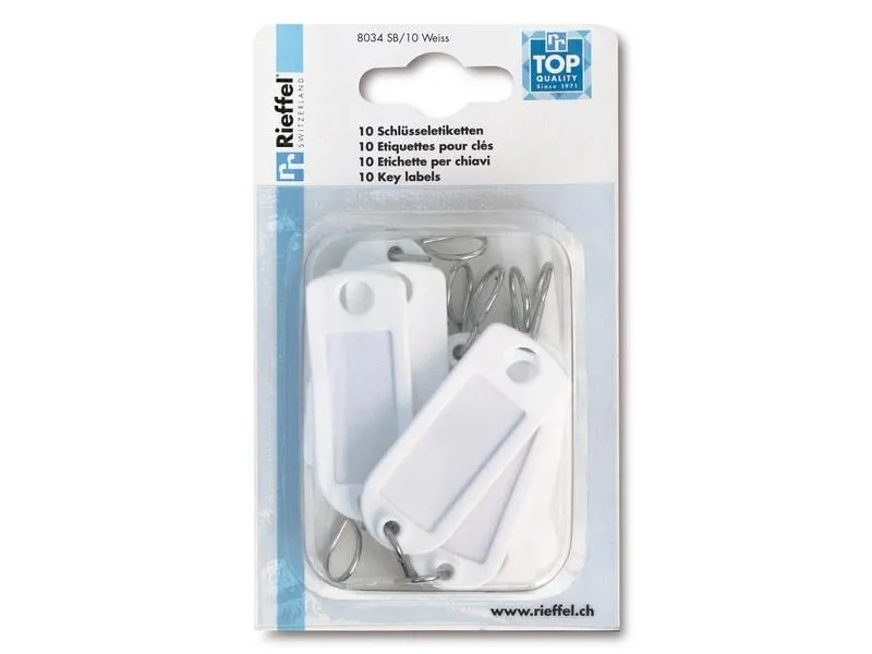 Robert Rieffel Schlüsselanhänger 2.2 x 5.5 cm, 10 Stück, Weiss Robert Rieffel Schlüsselanhänger 2.2 x 5.5 cm, 10 Stück, Weiss