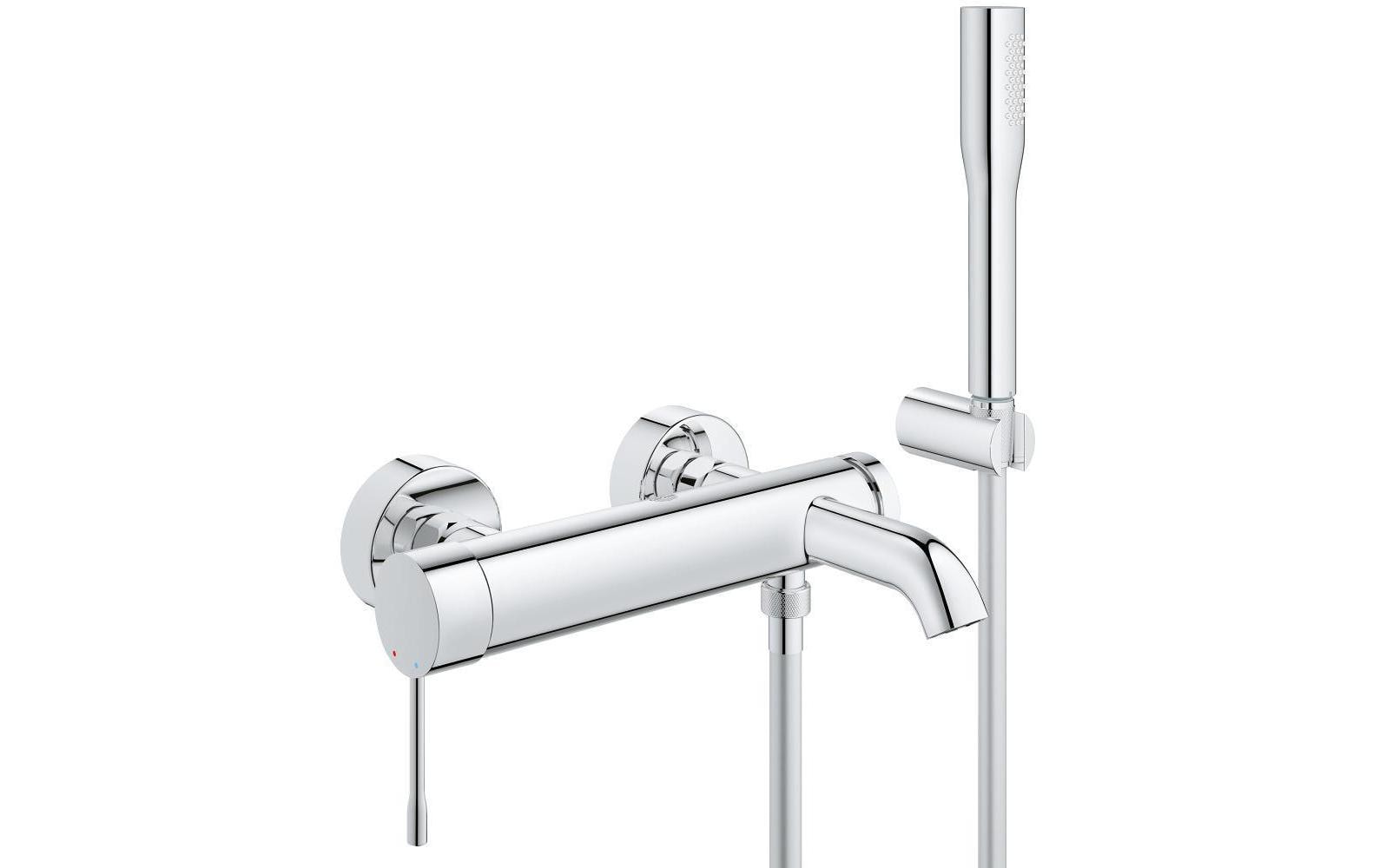 GROHE Badewannenarmatur Essence 1/2, Chrom, mit Handbrause GROHE Badewannenarmatur Essence 1/2, Chrom, mit Handbrause