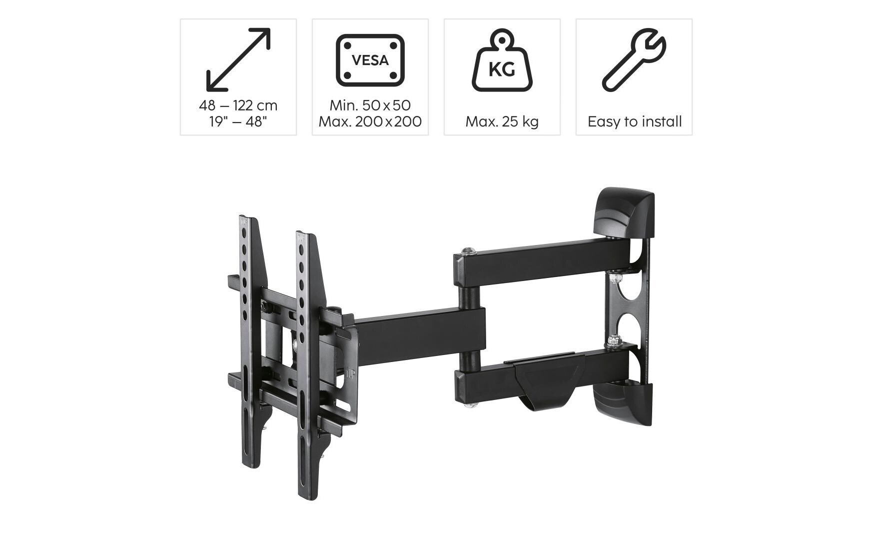 Hama Technics AG TV-Wandhalterung 50 Schwarz