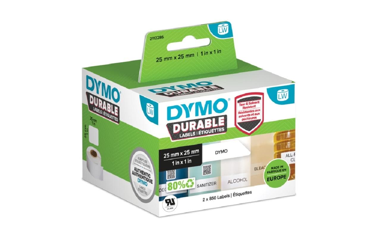 DYMO Etikettenrolle Thermo Direkt 25 x 25 mm DYMO Etikettenrolle Thermo Direkt 25 x 25 mm