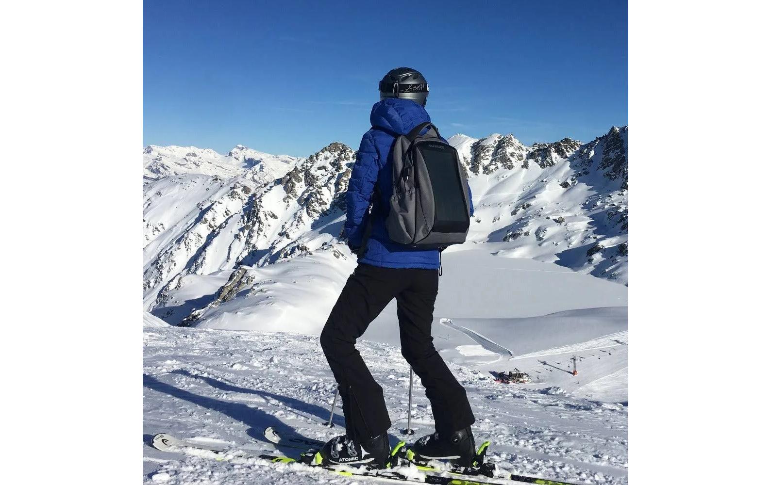 SunSlice Zenith – Solar Backpack – Grau 8 W