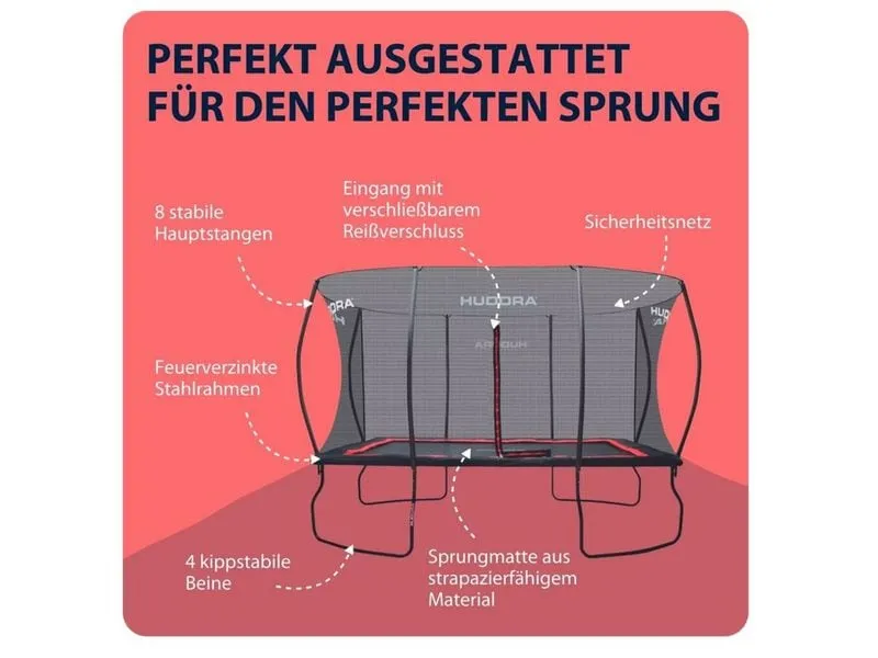 Hudora Trampolin 4square 366 x 244 cm Hudora Trampolin 4square 366 x 244 cm