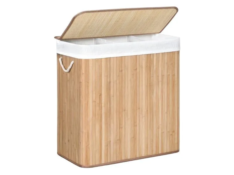 Songmics Wäschekorb mit Deckel 150 l, Nature Songmics Wäschekorb mit Deckel 150 l, Nature