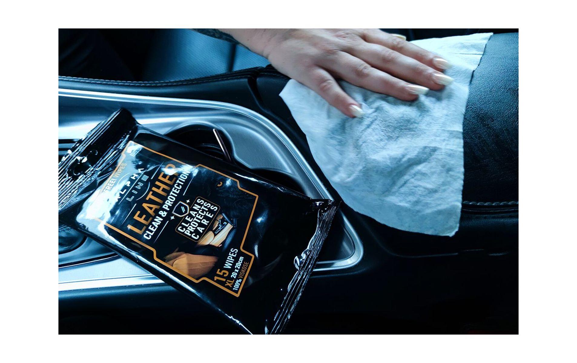 Alpha Line Leather Clean Wipes, Pack à 15 Stück 15 Stück